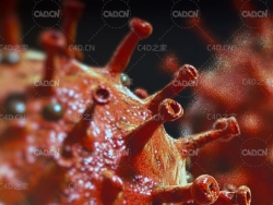 新冠病毒C4D模型 Cinema 4D 3D Model Corona-Virus