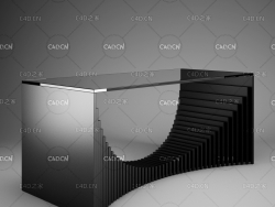 时尚玻璃桌子C4D模型