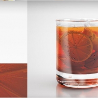 一杯柠檬洋酒C4D模型 Wine 3D model