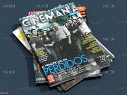 英文杂志C4D模型 Magazines