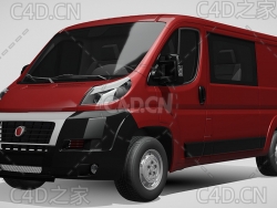 菲亚特ducato杜卡托面包车货车2006-2014款C4D汽车模型下载
