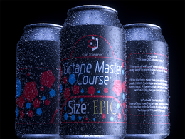 C4D Octane长满水珠的易拉罐模型渲染 Soda Can