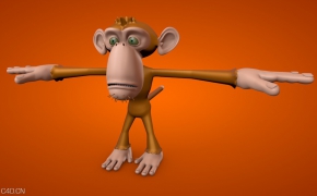 卡通猴子C4D模型 monkey 3d models