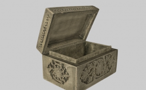 精美的雕花石盒C4D模型 ornate box