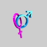 男性和女性符号3D模型:Male & Female Symbol 3D model