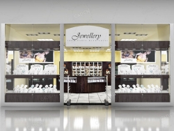 品牌时装店3d model of Shop window witch low polyinterior