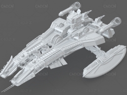 科幻飞船星际战舰C4D模型uesb junky