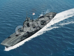 C4D海军舰艇军舰舰船-英国皇家海军轻型舰队航母模型 Illustrious Fleet Carrier