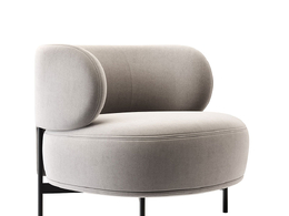 秋子休闲椅舒适座椅（Gallotti&Radice品牌）3D模型素材下载Akiko Lounge Chair by Gal