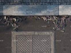 长方形密封式井盖C4D VRAY模型 manhole cover