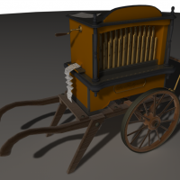 C4D手拉车模型（欧美） Cart