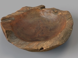 破损的木碗C4D模型 wood bowl 3d model
