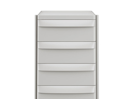 佩德拉利四抽办公抽屉柜办公收纳3D模型素材下载Boxie Office Drawer Unit BXH 4C by P