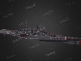 俄国波罗的海舰队阿芙乐尔号巡洋舰C4D模型下载Aurora (event) 3d model