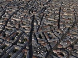 法国巴黎密集的城区楼房C4D模型 Paris city building