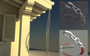 铁锁链C4D模型 Catena metallica