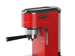 意式半自动咖啡机C4D模型 Coffee machine