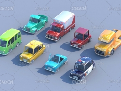 8辆卡通玩具汽车模型 Toycar Pack