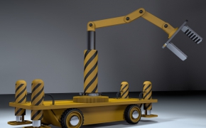 实用自动化液压机器人C4D模型（含动画绑定） Utility robot 3d model