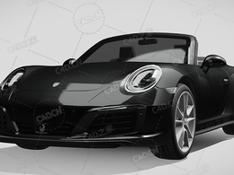 保时捷911卡雷拉4敞篷车豪华汽车跑车超跑2016款C4D汽车模型下载