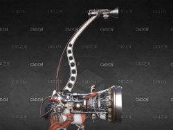 C4D科幻蒸汽朋克武器模型