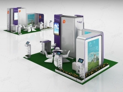 展会银行展位展台3d models of banking sale stand