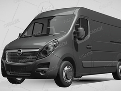 欧宝movano封闭车厢面包车货车2016款C4D汽车模型下载