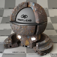 vray for c4d材质：Rusted Metal