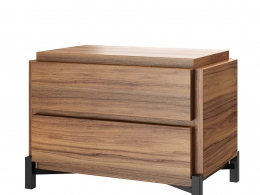 双抽屉床头柜Bonaldo品牌家具3D模型素材下载Groove Bedside Table Two Drawers by Bon