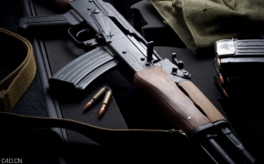 枪械模型：AK47 3D模型 C4D/OBL/3DS