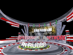 C4D赛car广播片头场景模型 Racing-Broadcast-Opener