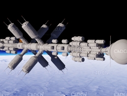 太空飞船卫星C4D模型the-ship