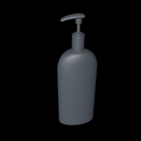 洗发水瓶C4D白模 Hands Lotion