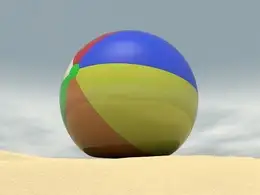 沙滩上的弹跳球C4D动画工程 Bouncing Balls