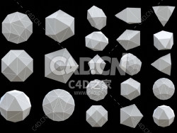 15个切割钻石宝石模型JOHNSON SOLIDS