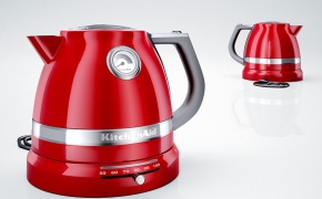 红色电热水壶C4D模型 Electric kettle