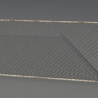 工业设施5-17：铁网、铁网大门、铁网门3D模型