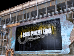 C4D金属架上的视频屏幕模型 Grungy-Video-Board