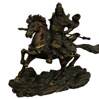 古代人物3D模型：关公骑马雕塑模型(C4D/Max)