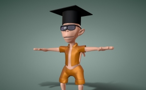 卡通猴子博士C4D模型 Monkey doctor 3d models