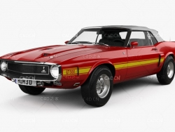 老款福特野马汽车 Ford Mustang 350GT 1969 3D model