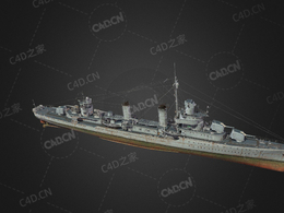 美国海军本森号驱逐舰C4D模型下载Benson 3d model