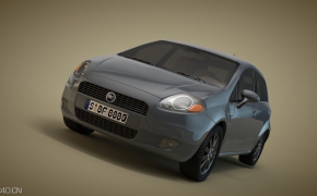 菲亚特汽车C4D模型 Fiat Punto
