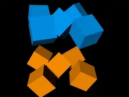 C4D Xpresso动态效应动画：方块相撞掉落工程文件