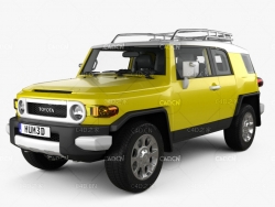 丰田FJ巡洋舰越野车 Toyota FJ Cruiser with HQ interior 2010 3D model