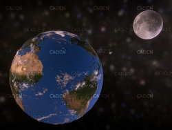 C4D地球和月球模型 Planet Earth