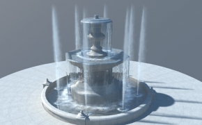 喷泉C4D模型 fountain