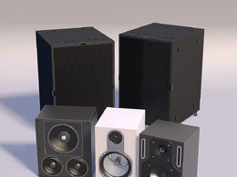 5个专业音响设备模型3D Model Pack Audio Speakers