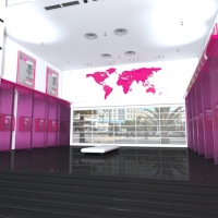 自助银行C4D模型 bnak 3d model