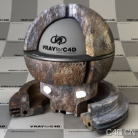 vray for c4d材质：Grunge Wall